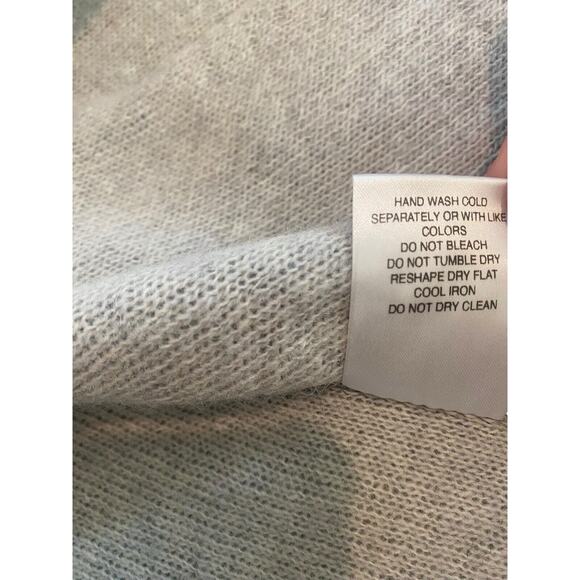 A.Ida Grey Wool Blend Made In Italy Sleeveless Cardigan Toggle Closure Medium - Picture 8 of 10